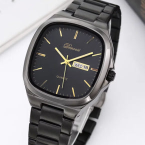 Casual Fashion  Waterproof Quartz Watch For Men Glow-in-the-dark stainless steel square wristwatch
