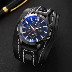 Casual Men's Watch Vintage Leather Band Male Analog Quartz Watches