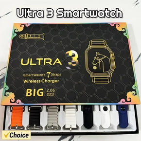 2024 7 Watch Straps New Watch10 Ultra 3 Smartwatch 2.2HD Amoled Circular Screen ECG Monitoring Reloj Inteligente Wristwatch