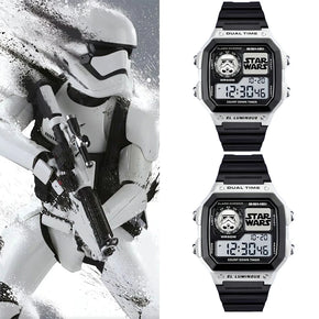 Star Wars Stormtrooper Kids Watch Anime Sports Electronic Wristwatch Waterproof Digital Watch Cartoon LED Watch for Boys Gifts